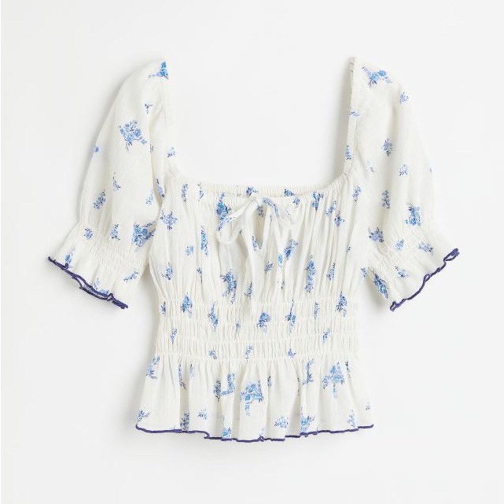 Puff Sleeve Floral Blouse